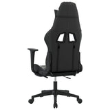 Gaming Chair with Footrest Black and Camouflage Faux Leather - 45-Degree Angle