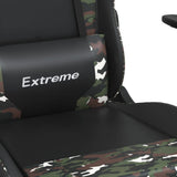 Gaming Chair with Footrest Black and Camouflage Faux Leather - Extra Image