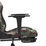Gaming Chair with Footrest Camouflage and Black Fabric - Extra Image