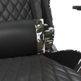 Gaming Chair with Footrest Black and Camouflage Faux Leather - Extra Image