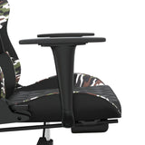 Gaming Chair with Footrest Black and Camouflage Faux Leather - Extra Image