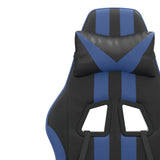 Gaming Chair with Footrest Black and Blue Faux Leather - Extra Image