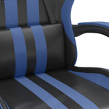 Gaming Chair with Footrest Black and Blue Faux Leather - Extra Image