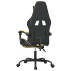 Gaming Chair with Footrest Black and Gold Faux Leather