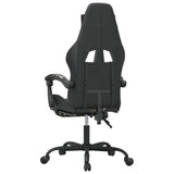 Gaming Chair with Footrest Black and Camouflage Faux Leather - 45-Degree Angle