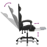 Gaming Chair with Footrest Black and Camouflage Faux Leather