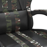 Gaming Chair with Footrest Black and Camouflage Faux Leather - Extra Image