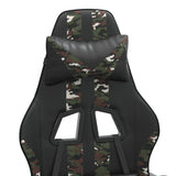 Gaming Chair with Footrest Black and Camouflage Faux Leather - Extra Image