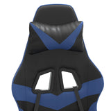 Gaming Chair with Footrest Black and Blue Faux Leather - Extra Image