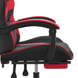 Gaming Chair with Footrest Black and Red Faux Leather - Extra Image