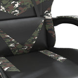 Gaming Chair with Footrest Black and Camouflage Faux Leather