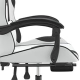Gaming Chair with Footrest White and Black Faux Leather - Extra Image