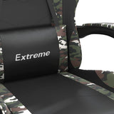 Gaming Chair with Footrest Black and Camouflage Faux Leather - Extra Image