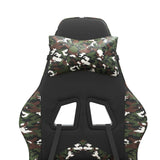 Gaming Chair with Footrest Black and Camouflage Faux Leather - Extra Image