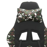 Gaming Chair with Footrest Black and Camouflage Faux Leather - Extra Image