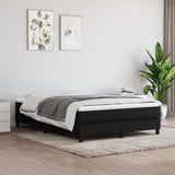 Box Spring Bed Frame Black Double Fabric
