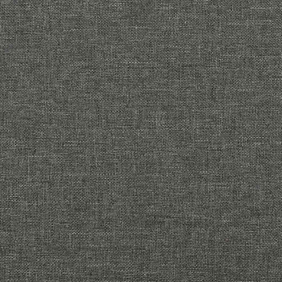 Box Spring Bed Frame Dark Grey Queen Fabric