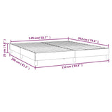 Box Spring Bed Frame Black Queen Fabric