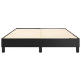 Box Spring Bed Frame Black Full Faux Leather