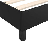 Box Spring Bed Frame Black Full Faux Leather - Rear View