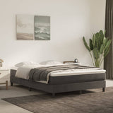 Box Spring Bed Frame Dark Grey Double Velvet