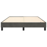 Box Spring Bed Frame Dark Grey Queen Velvet
