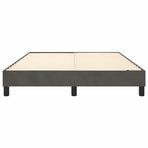 Box Spring Bed Frame Dark Grey Queen Velvet