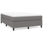 Box Spring Bed Frame Dark Grey Fabric