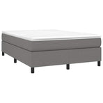 Box Spring Bed Frame Dark Grey Fabric
