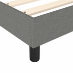 Box Spring Bed Frame Dark Grey Fabric
