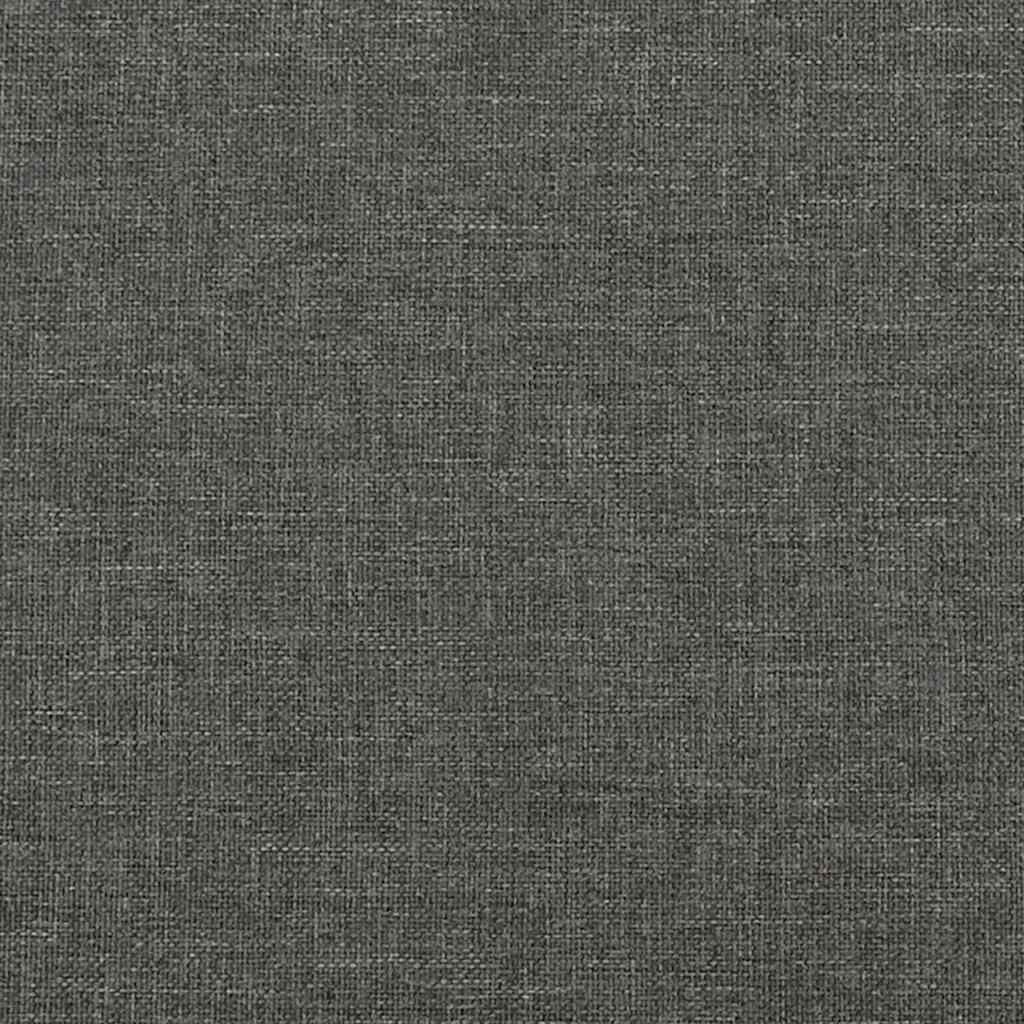 Box Spring Bed Frame Dark Grey Queen Fabric