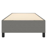 Box Spring Bed Frame Dark Grey 107x203 cm King Single Fabric