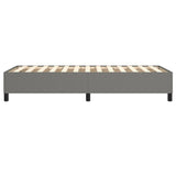 Box Spring Bed Frame Dark Grey 107x203 cm King Single Fabric