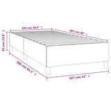 Box Spring Bed Frame Dark Grey 107x203 cm King Single Fabric