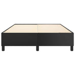 Box Spring Bed Frame Black Faux Leather