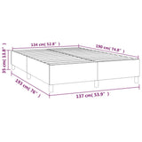 Box Spring Bed Frame Black Double Faux Leather - Low Angle