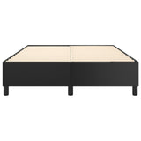 Box Spring Bed Frame Black Queen Faux Leather - 45-Degree Angle