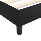 Box Spring Bed Frame Black King Single Faux Leather - Close-Up Angle