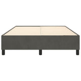 Box Spring Bed Frame Dark Grey Queen Velvet