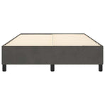 Box Spring Bed Frame Dark Grey Queen Velvet