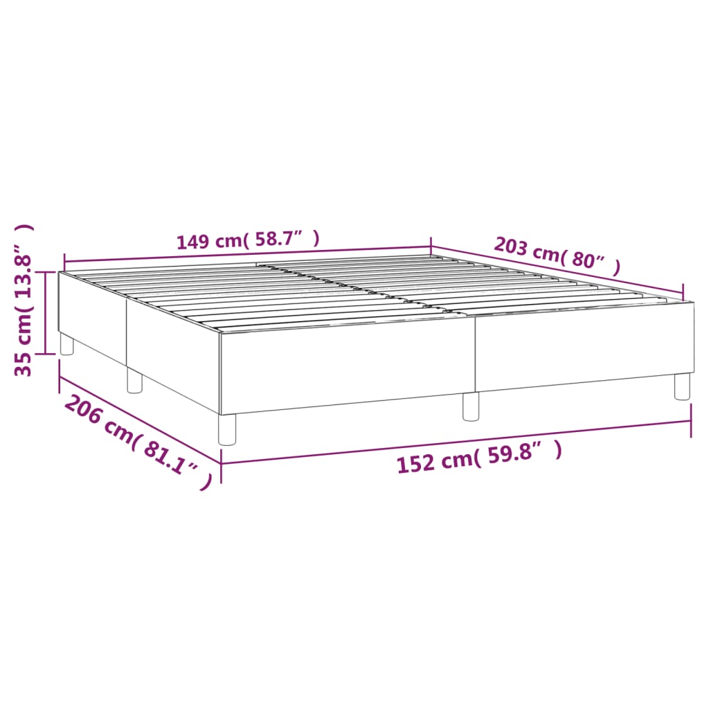 Box Spring Bed Frame Dark Grey Queen Velvet