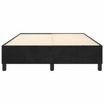 Box Spring Bed Frame Black Queen Velvet