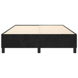Box Spring Bed Frame Black Queen Velvet - 45-Degree Angle