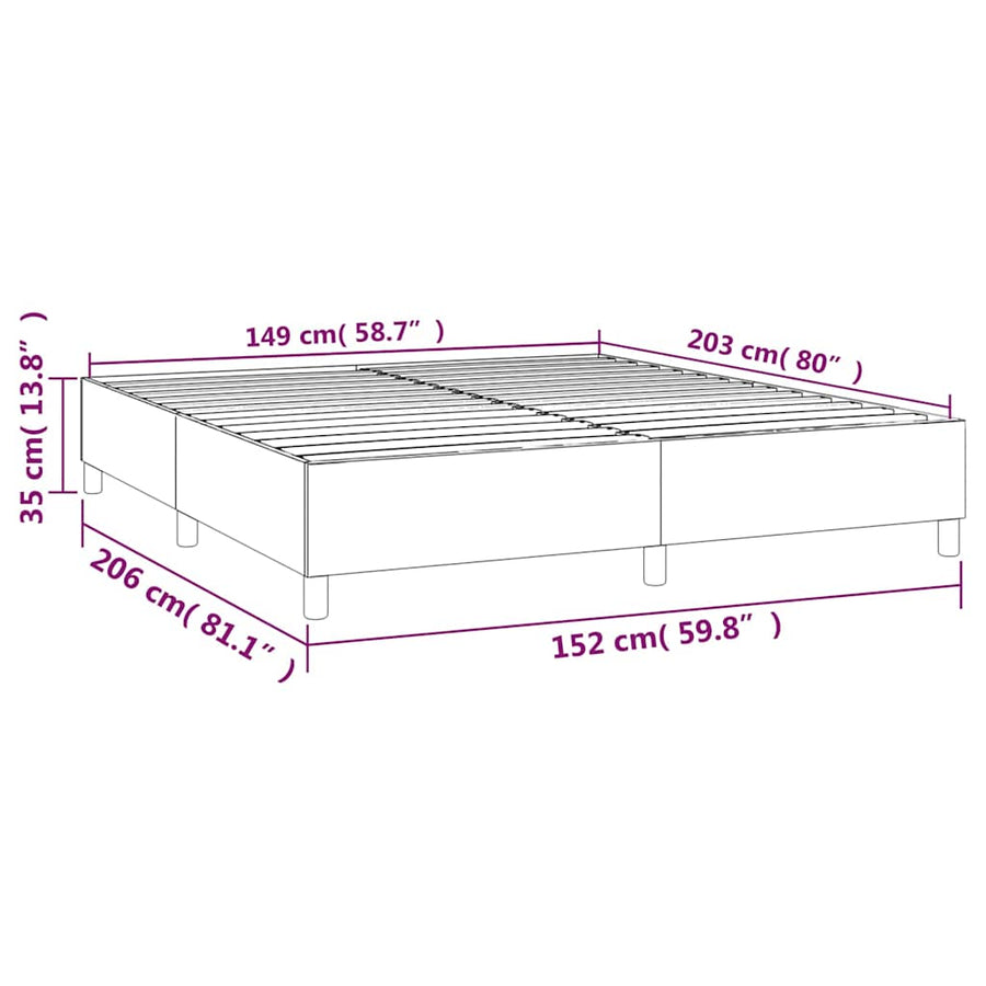 Box Spring Bed Frame Black Queen Velvet