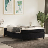 Box Spring Bed Frame Black Queen Velvet