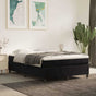 Box Spring Bed Frame Black Queen Velvet