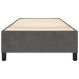 Box Spring Bed Frame Dark Grey King Single Velvet