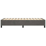 Box Spring Bed Frame Dark Grey King Single Velvet - Rear View