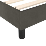 Box Spring Bed Frame Dark Grey King Single Velvet - Close-Up Angle