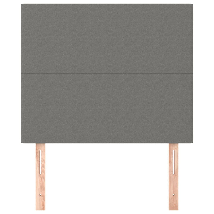 Headboards 2 pcs Dark Grey 80 cm Fabric